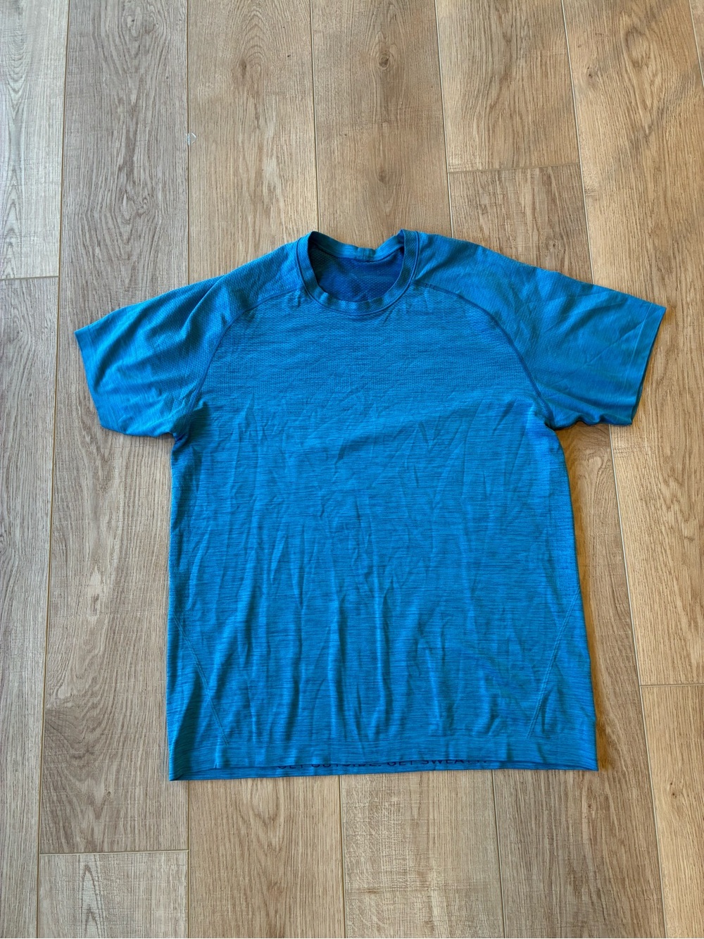 Lululemon Men's Crew Neck Short Sleeve Athletic Shirt - Teal Blue Size ML